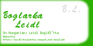 boglarka leidl business card